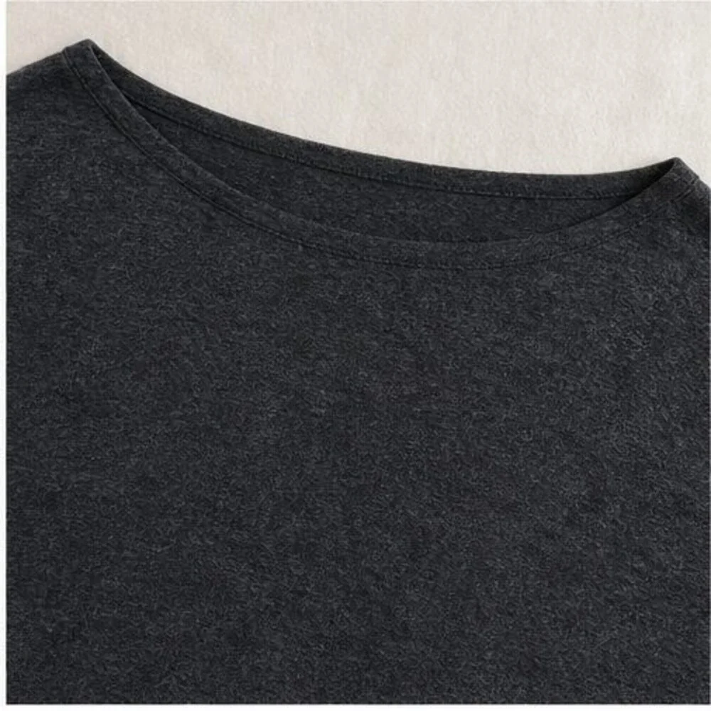 Charcoal Ruffle Blouse